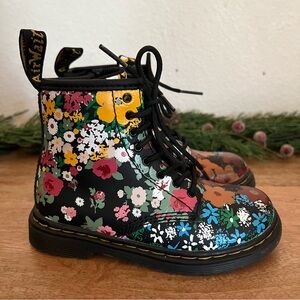 Dr. Martens Kid's Collection 1460 Lace Up Floral Boot Size 10